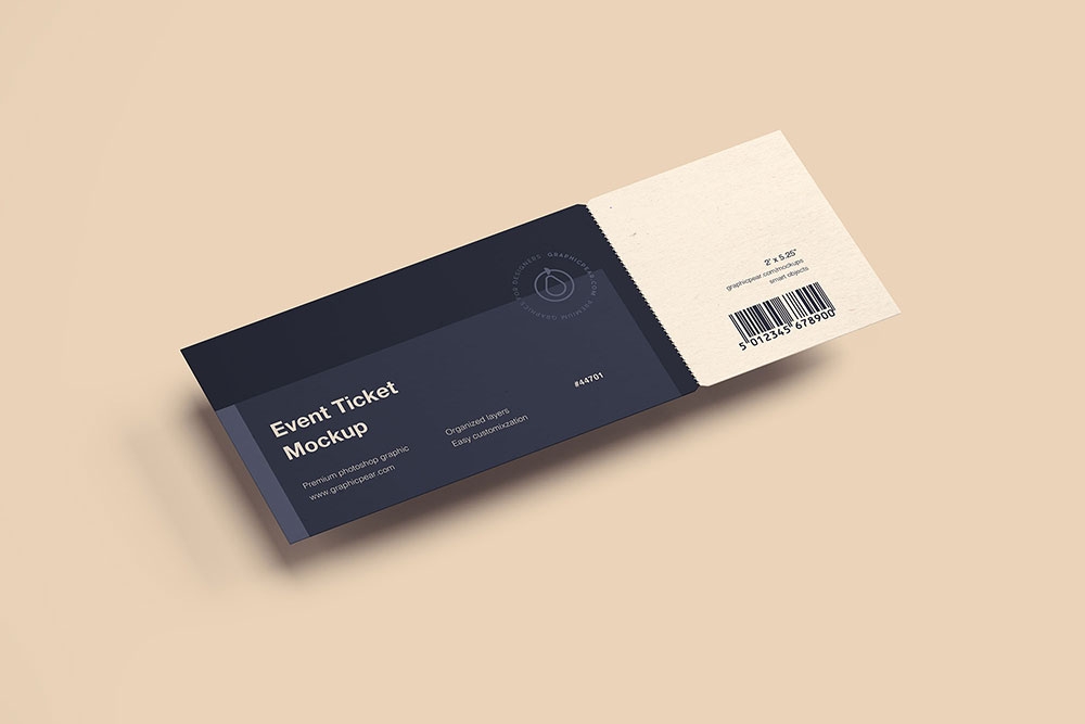50 Printable Ticket Mockup Design Template Psd Candacefaber