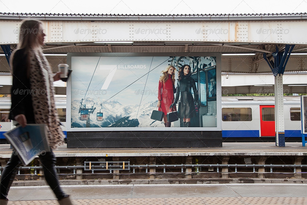 50+ Subway Ad Mockup Advertising Billboard Design ...