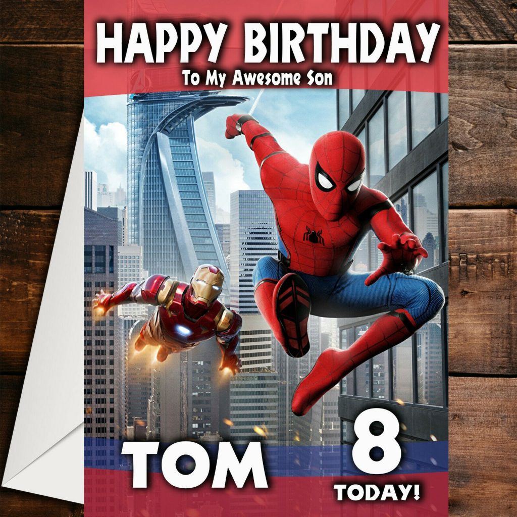 Details about   Spiderman Personalised Birthday Card Grandson Boys Son ANY NAME 